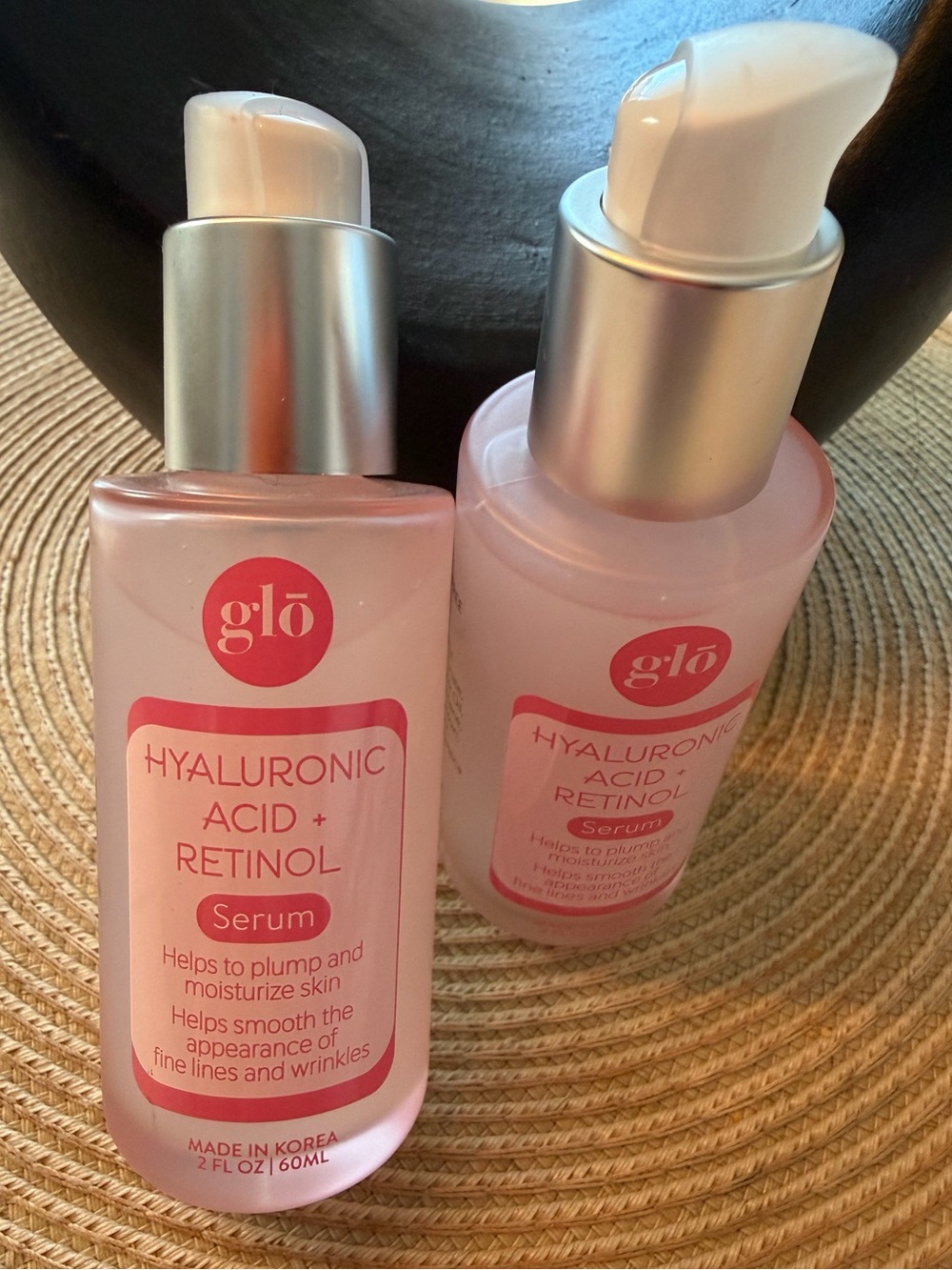 GLO jeans Pink Hyaluronic Acid + Retinol Serum Duo - Anti Aging Korean Skincare